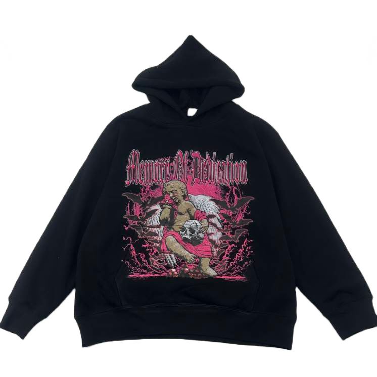 Black “Cherub Warrior” Hoodie