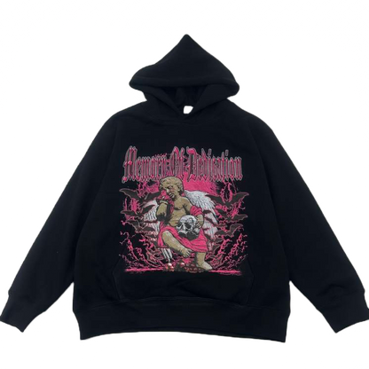 Black “Cherub Warrior” Hoodie