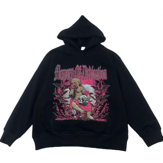 Black “Cherub Warrior” Hoodie